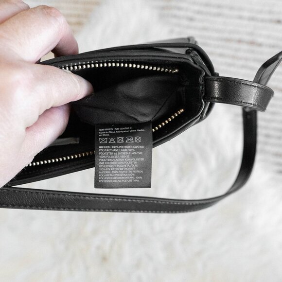 H&M Black Mini Shoulder Bag | Belt Detail | Gold Hardware | Top Zip - Picture 11 of 12